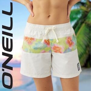 O'NEILL Isla Vista 7” Inseam Recycled Nylon Boardshorts NWT/SM/White multi
